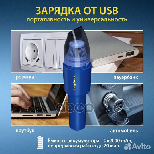 Пылесос автомобильный GY000193 goodyear