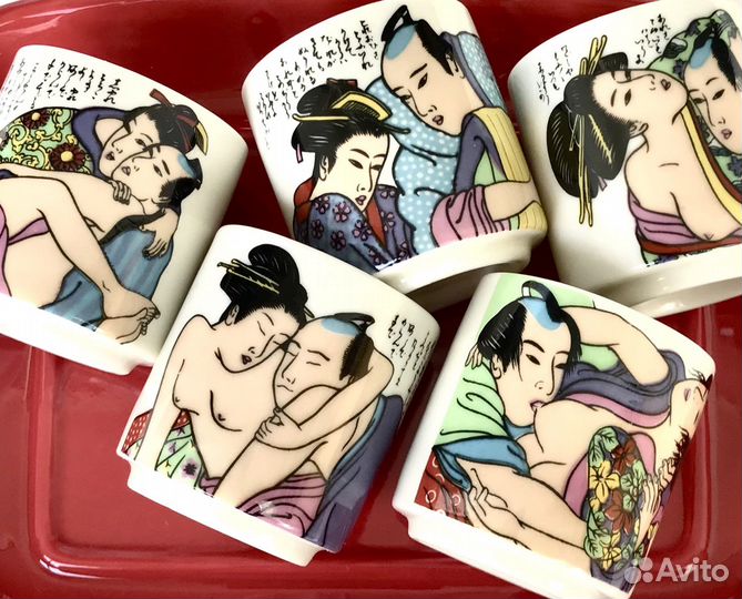 Стопки-шоты «Гейша» + набор палочек для суши