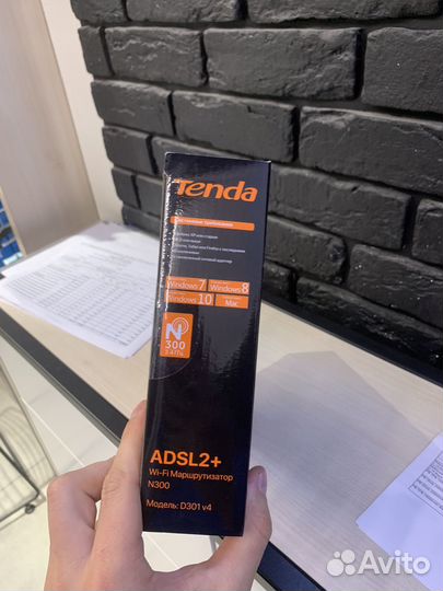 Wifi роутер tenda D301 v4 adsl2+