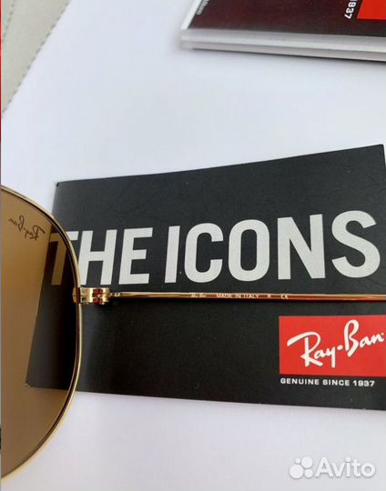 Очки ray ban aviator Авиаторы коричневые