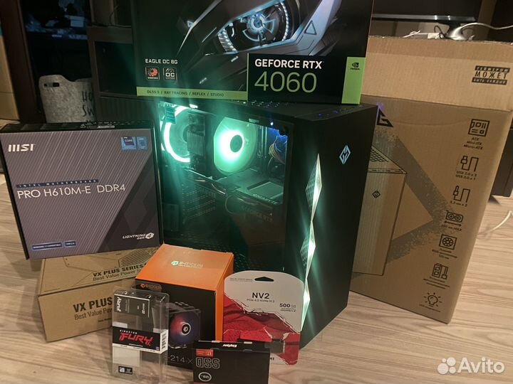 Игровой пк gigabyte RTX 4060 eagle OC/ i3 12100f