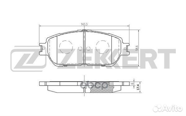 Колодки торм. диск. передн. Toyota Camry (V30)