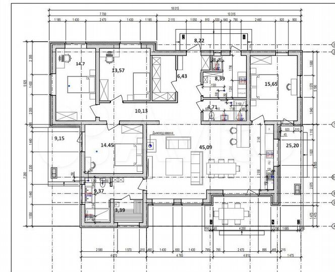 Дом 194 м² на участке 11,5 сот.