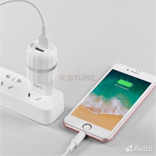 Сетевая зарядка Hoco C41A (12W 2.4А) + Lighing