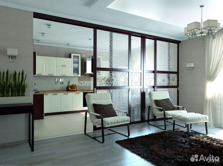 Перегородка межкомнатная для зонирования комнаты