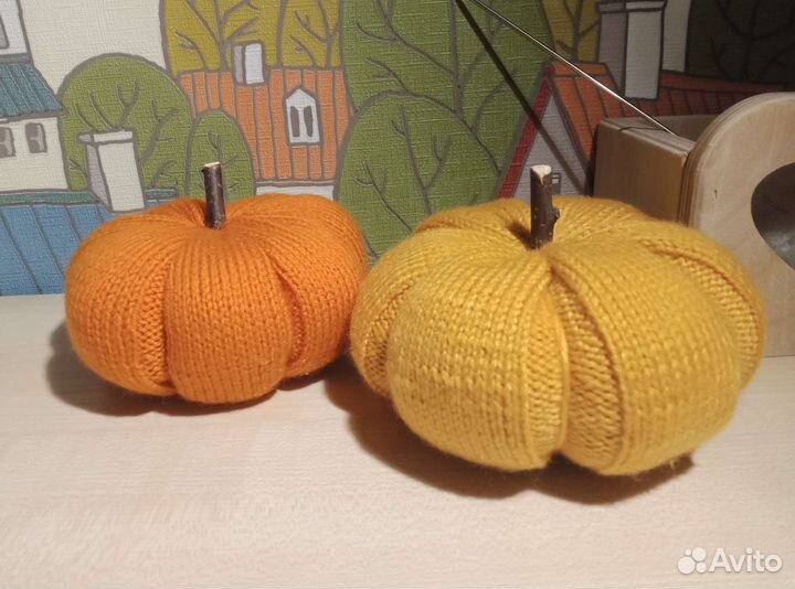 Тыква декоративная вязаная