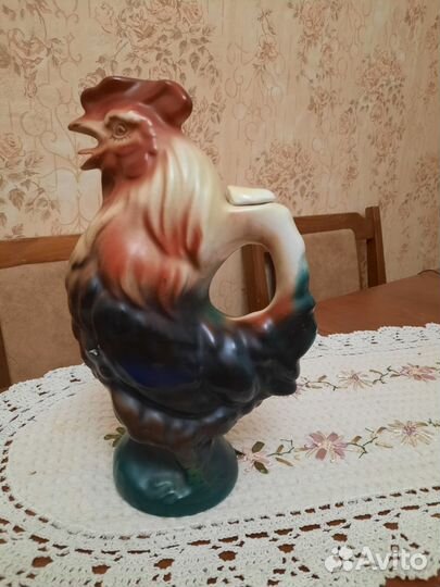 Поющий Петушок керамический графин - штоф