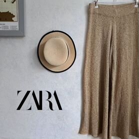 Пляжные брюки Zara бежевые вязаные 44 М