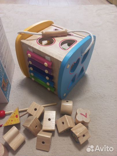 Развивающий кубик Bradex дерево новый