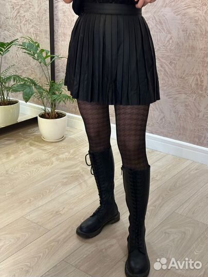 Юбка из экокожи