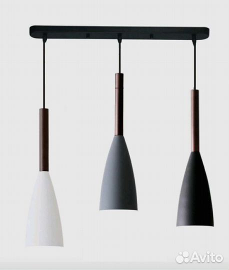 Люстра потолочная подвесная Е27 трехцветная новая