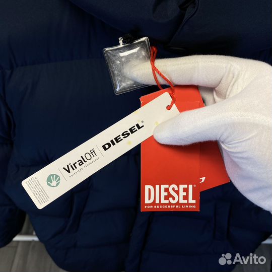 Пуховик Diesel ViralOff синий новый оригинал XL