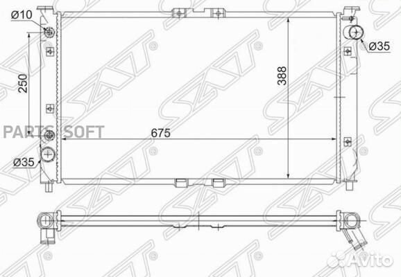 Радиатор охлаждения Мазда Кседос V6 94-99