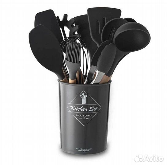 Наборы кухонных предметов 7/11/15 новые силикон
