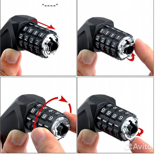 Противоугонный трос etook ET 150 с кодовым замком