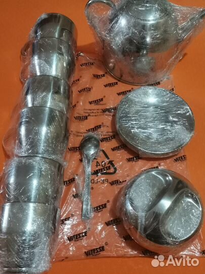 Чайный сервиз сталь 18/10 Франция