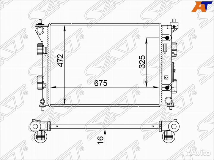 Радиатор KIA K5 2,0/2,5 20