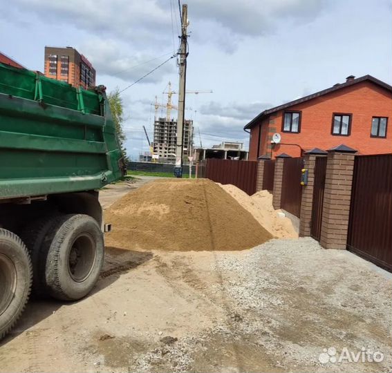 Песок с доставкой, песок карьерный, щебень