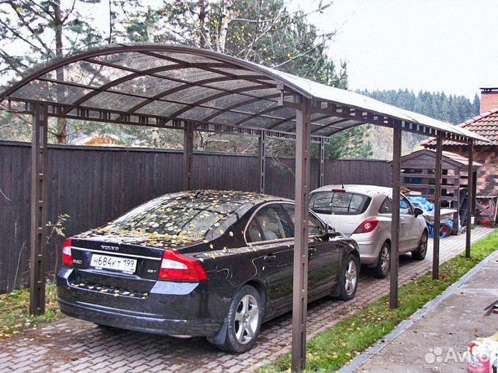 Навесы для авто / машин / навесы из поликарбоната