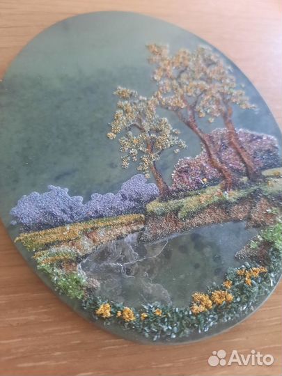 Пейзаж на камни нефрит 1997год