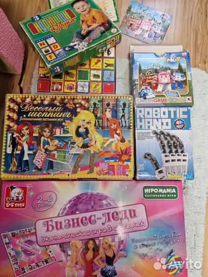 Игры настольные, пазлы