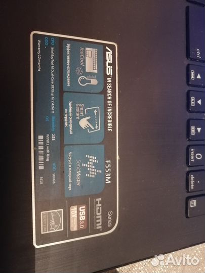 Ноутбук asus f553m