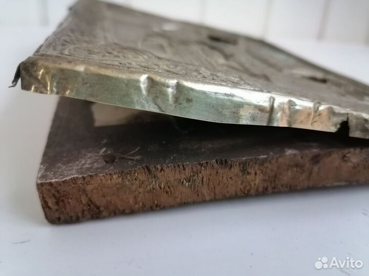 Икона Николай хромолитография с окладом