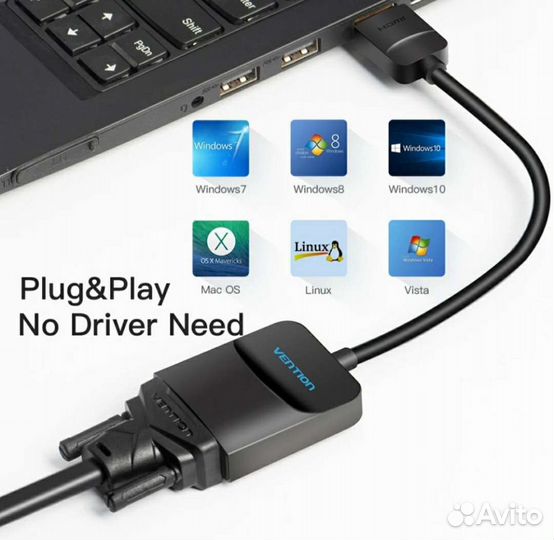 Переходник hdmi/VGA Vention