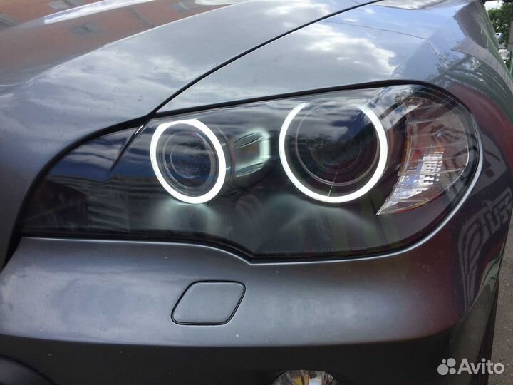 Стекла фар бмв х5 е70 ангельские глазки LED