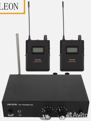 Ушной мониторинг Anleon с 2-мя приёмниками