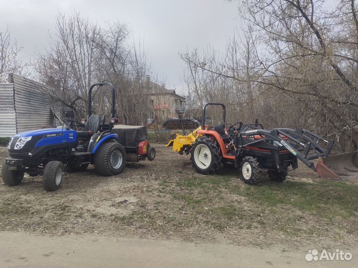 Вспашка земли, посев газона