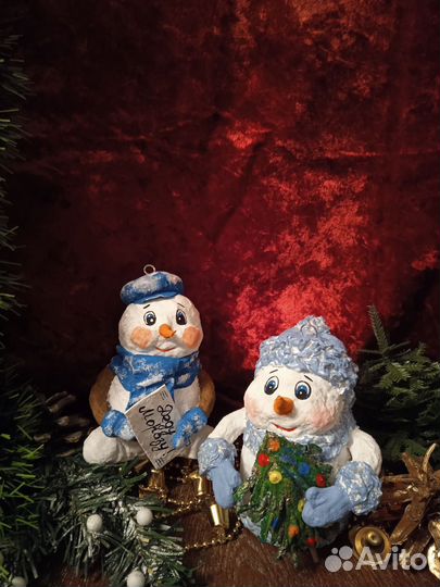 Ватные елочные игрушки