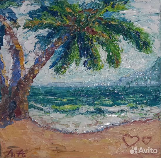 Набор из двух картин маслом на холсте море