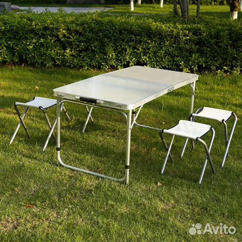 Столик складной туристический с 4 стульями