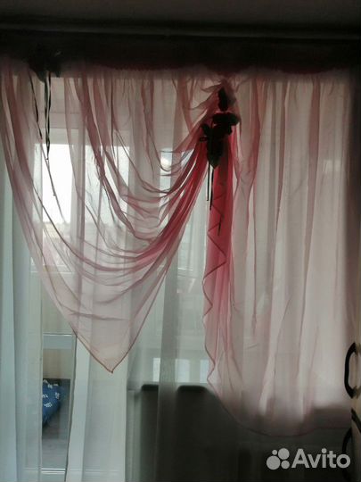 Тюль для кухни очень красивый