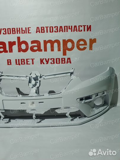 Передний бампер Логан 2 цвет белый 2020г