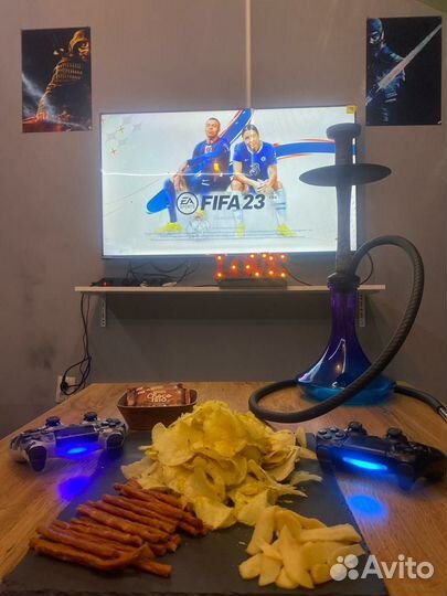 Почасовая аренда комнат с PS4 и 4К телевизорами