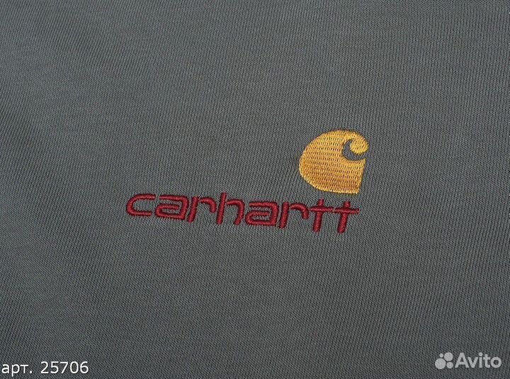 Худи Carhartt small logo серое