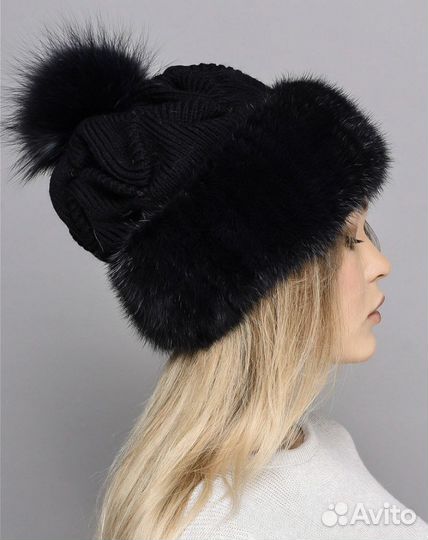 Шапка женская из меха норки