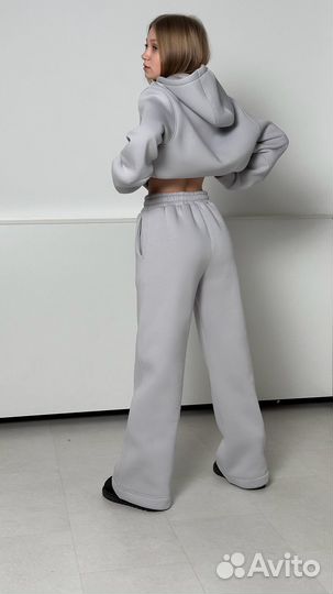 Костюм двойка из футера с начесом новый