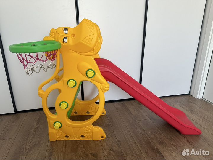 Горка детская с баскетбольным кольцом