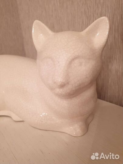 Фарфоровая кошка Редкая техника кракле