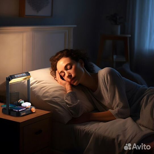 Беспроводная зарядка с лампой в стиле Cyberpunk