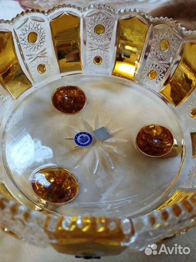 Ваза для фруктов.(England) Golden. Новая. Доставка