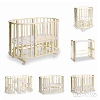 Кроватка 8 в 1 в цвете 