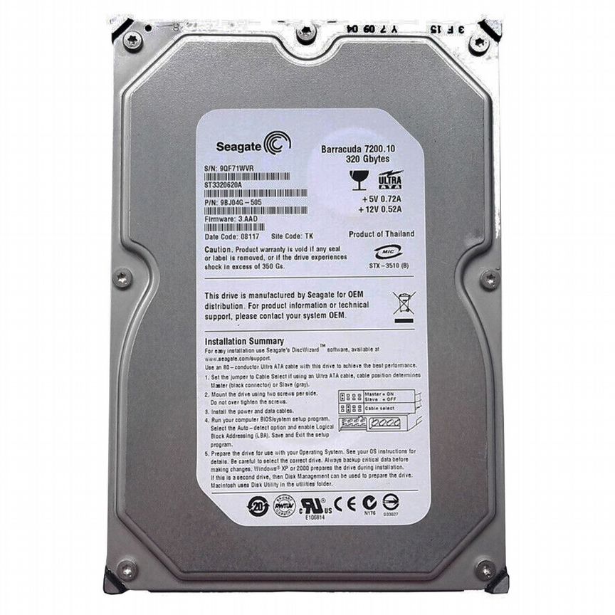 [ST3320620A] Жесткий Диск Seagate 320gb Ide 3.5 St3320620a