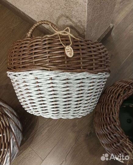 Кашпо из полиротанга плетёное Корзина