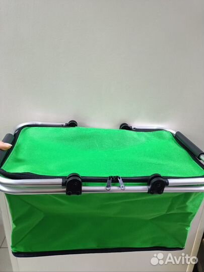 Термосумка холодильник складная на алюминиевом кар