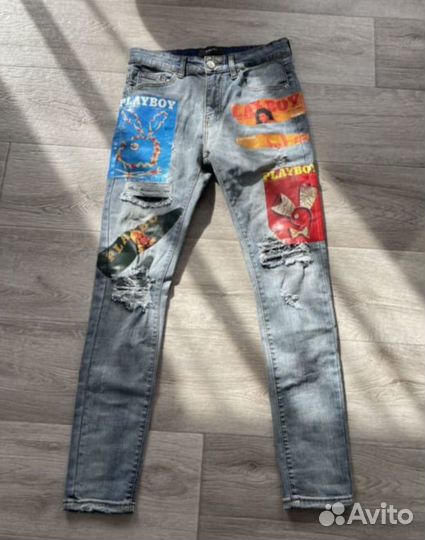 Джинсы amiri x Playboy
