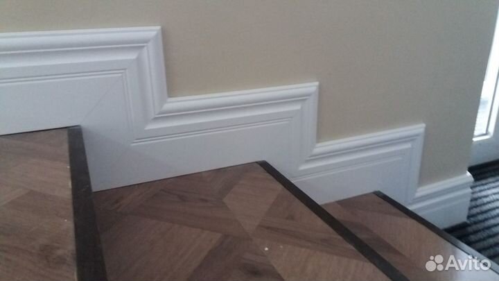 Установка плинтуса мдф / дюрополимер и декор. реек